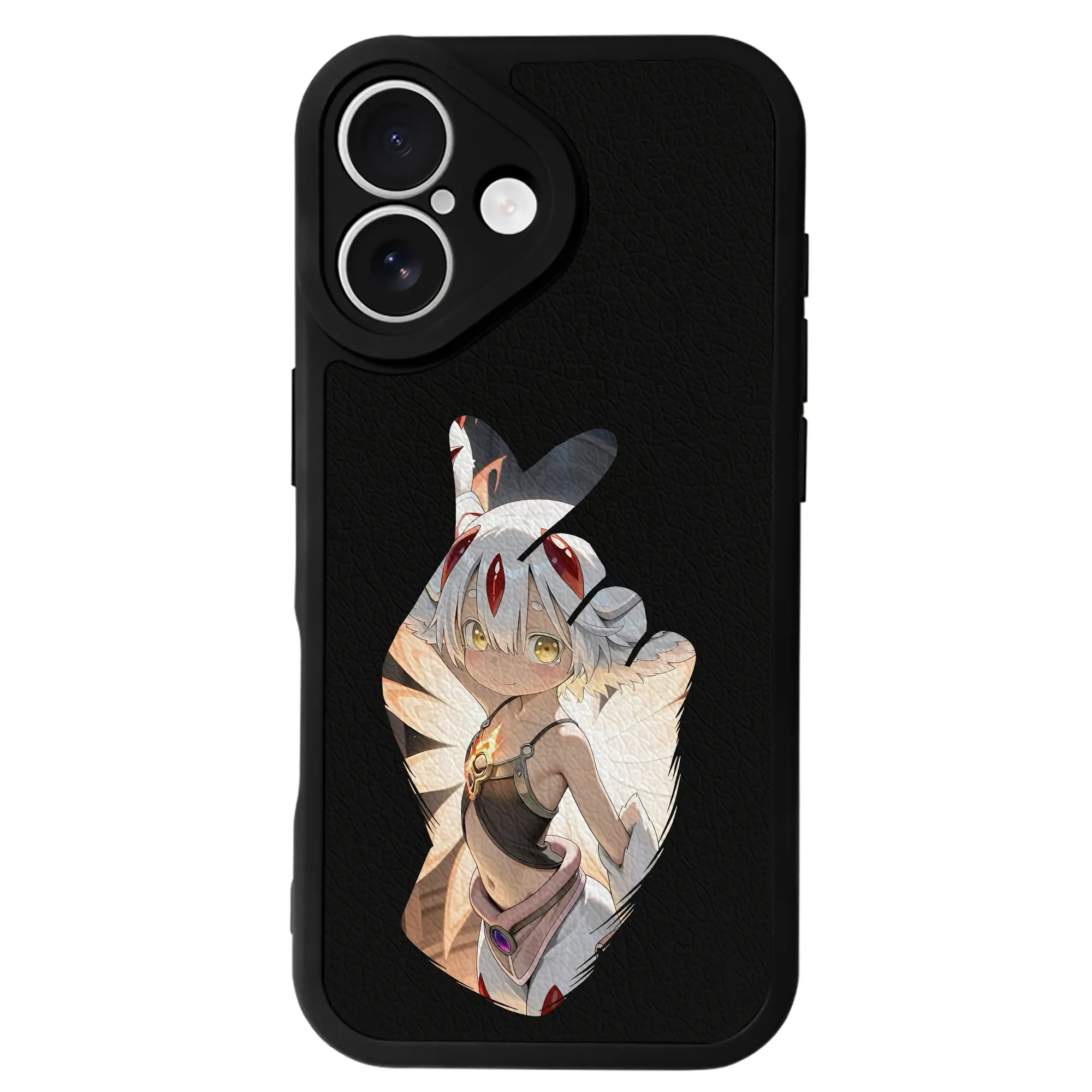 メイドインアビス グッズ,ファプタ - IPhone 16シリーズ対応 ・ シリコンスマホケース ・ レザー調 ・ 高精度フィット ・ 耐衝撃 ・ ワイヤレス充電対応 ・ 精密カット